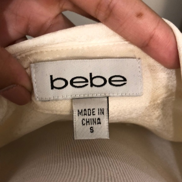 White Bebe Button Down Shirt - Picture 3 of 5
